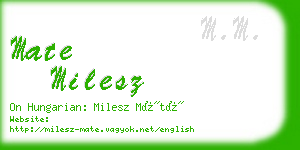 mate milesz business card